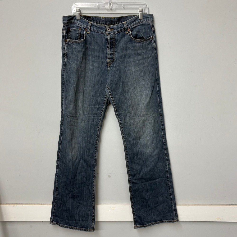 VTG Lucky Brand Easy Rider Dungarees Jeans‎ Womens 12/31 Bootcut Made in USA